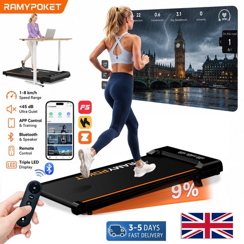 Under desk treadmill walking - under,