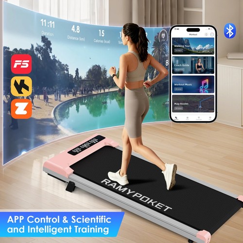 Pink walking pad treadmill - pink,